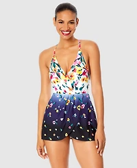 Anne Cole Women's Floral-Print Swimdress
