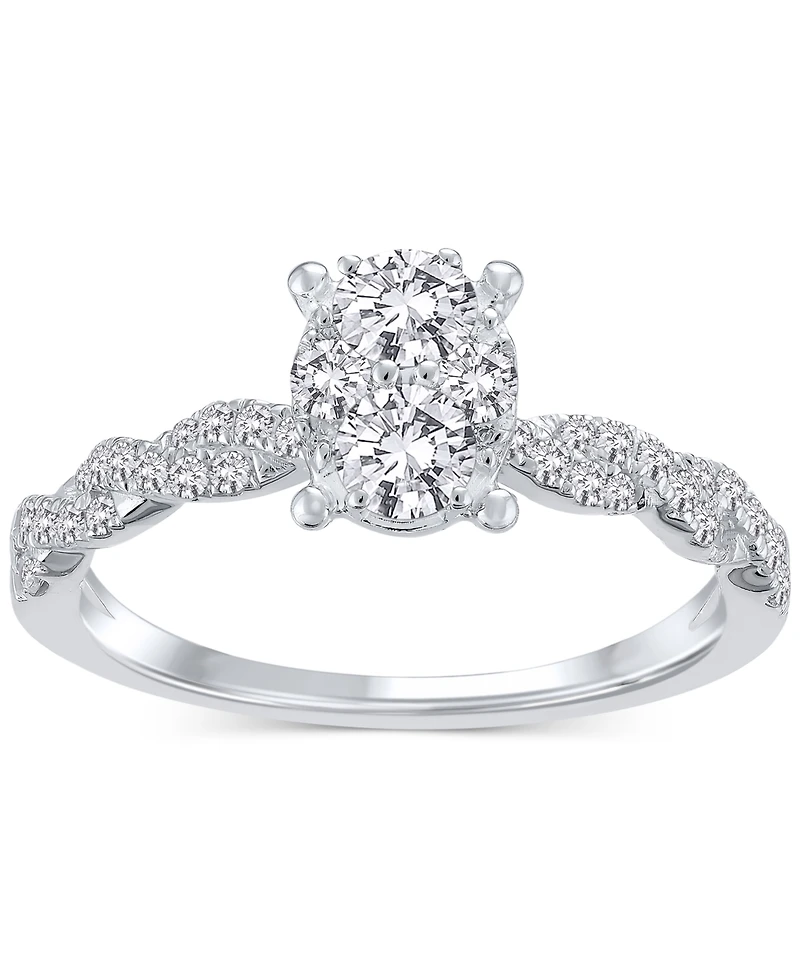 Diamond Braid-Inspired Bridal Set (1 ct. t.w.) in 14k White Gold