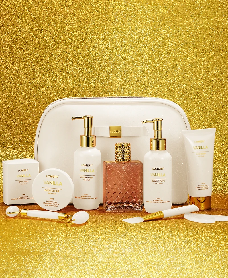 Lovery 10-Pc. Luxury Vanilla Bath & Body Care Spa Gift Set