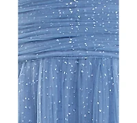 B Darlin Juniors' Sweetheart-Neck Glitter Tiered Dress