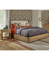 Nordic 3 Pc. King Upholstered Storage Set (Bed, Dresser & Open Nightstand)