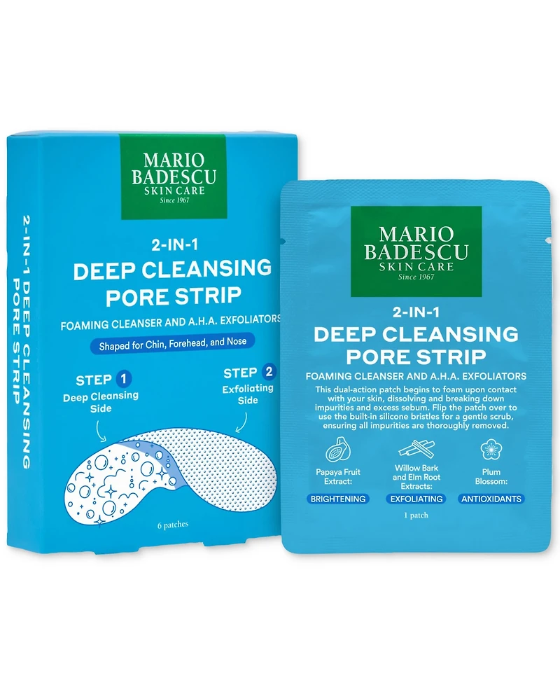 Mario Badescu 2-In-1 Deep Cleansing Pore Strip, 6-Pk.