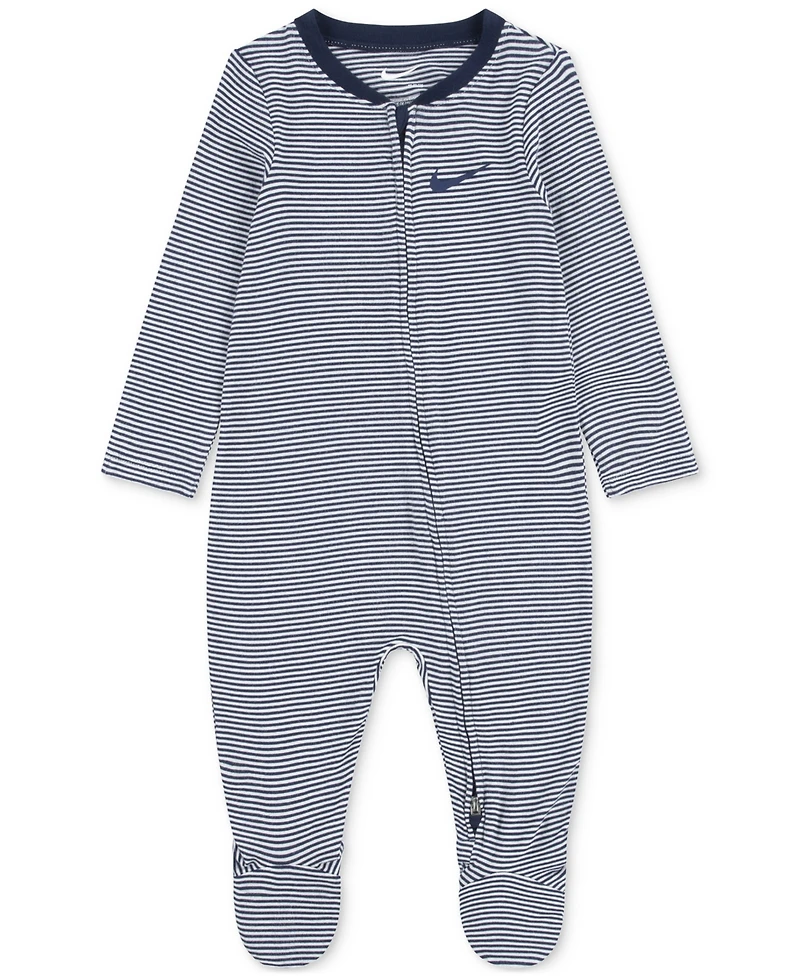 Nike Baby Boy or Girl Viscose Striped Footed Coverall