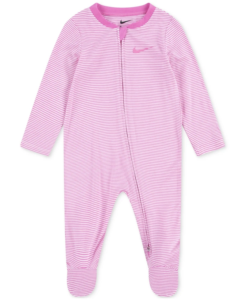 Nike Baby Boy or Girl Viscose Striped Footed Coverall