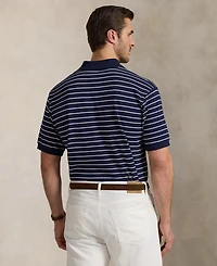 Polo Ralph Lauren Men's Big & Tall Striped Cotton Interlock Polo Shirt