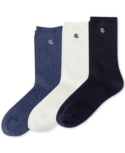 Lauren Ralph Lauren Women's 3-Pk. Classic Rib Trouser Socks
