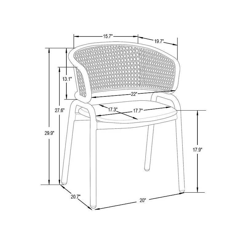 LeisureMod Dining Chair With Stainless Steel Legs Velvet Seat and Wicker Back