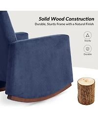 Hulala Home Tom Modern Rocking Chair with Solid Wood