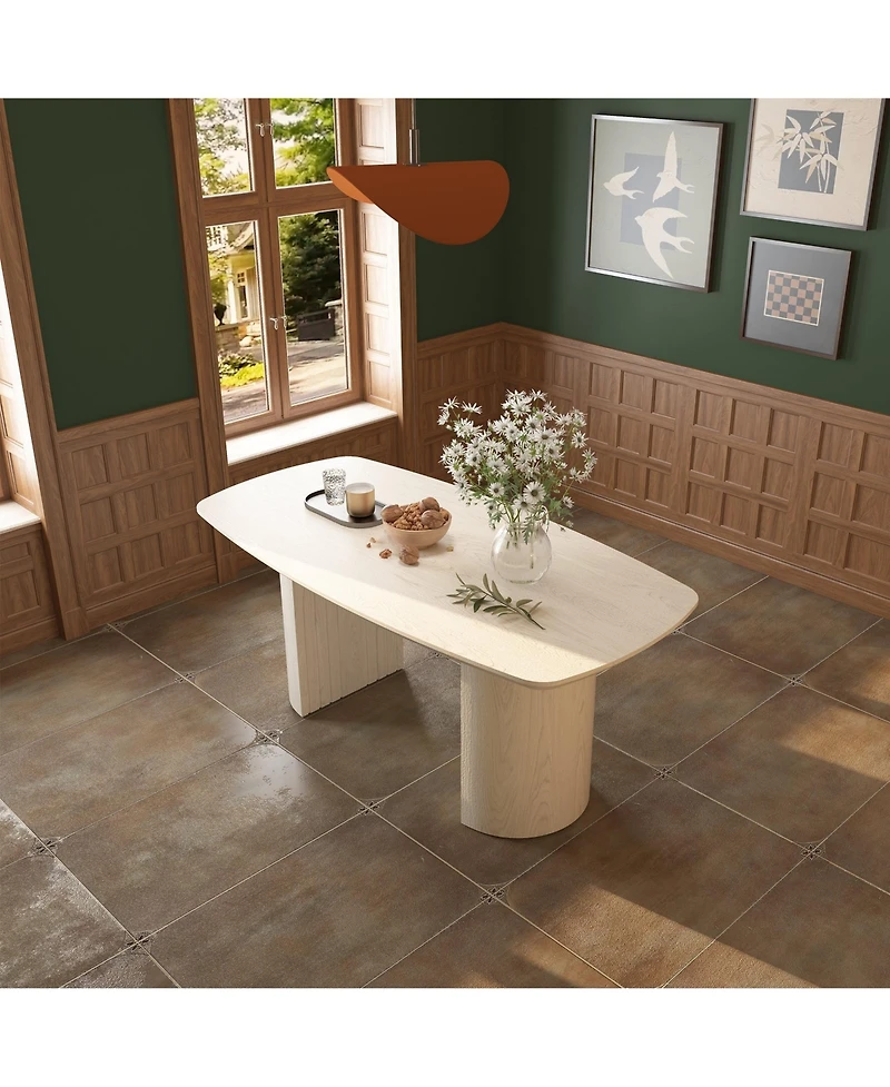 Boyel Living 70.8” Solid Wood Dining Table