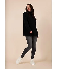 Motherhood Maternity Turtleneck Long Sleeve Knit Sweater 