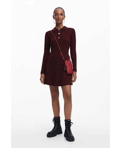 Desigual Women's Polo neck short dress