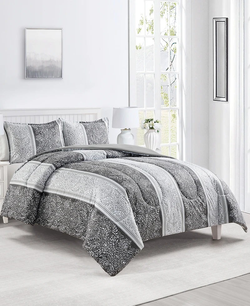 Sunham Linden Reversible 3-Pc. Comforter Set, Exclusively at Macy's
