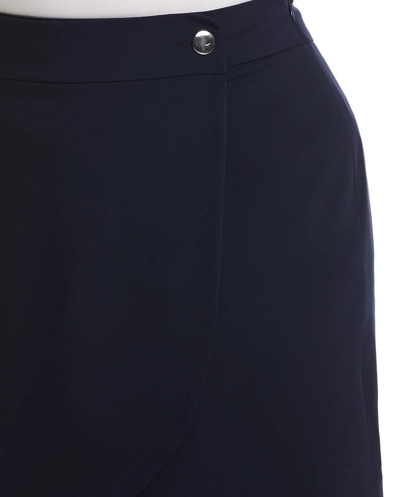 Rafaella Plus Modern Fit Wrap Skirt