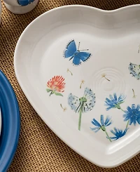 Fiesta Breezy Floral Heart Shaped Plate 9"