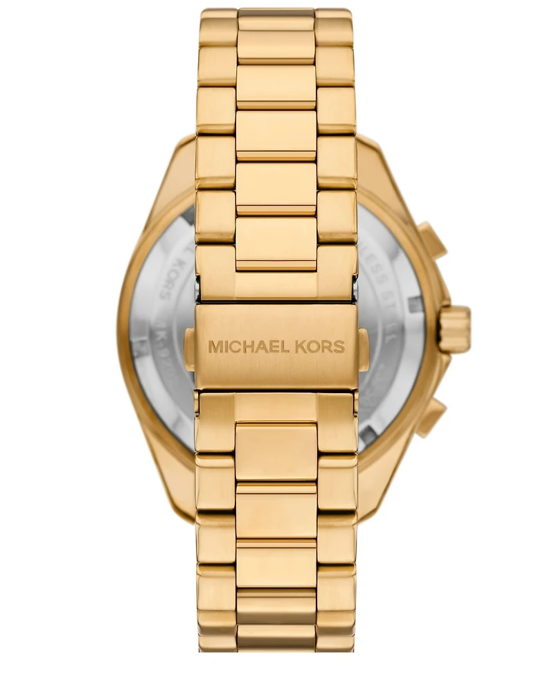 Michael Kors Men's Maritime Chronograph Gold-Tone Stainless Steel Watch, 45mm
