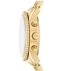 Michael Kors Women's Mini Bryant Chronograph Gold-Tone Stainless Steel Watch, 35mm