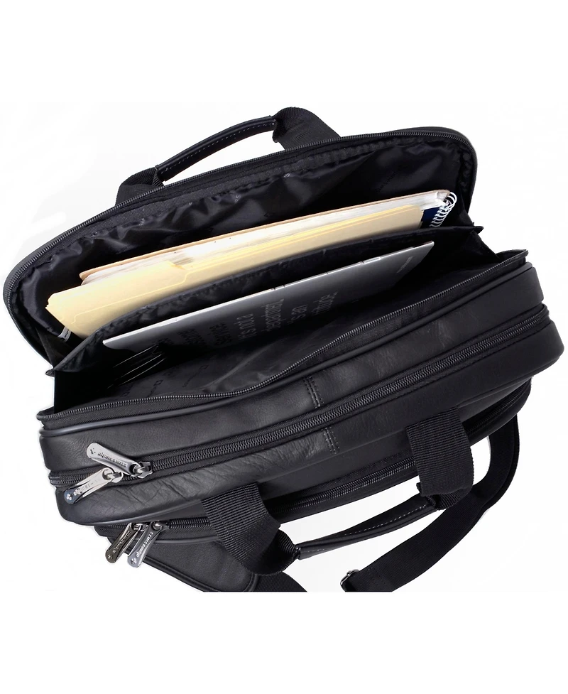 Alpine Swiss Messenger Bag Leather 15.6 Laptop Briefcase Portfolio Business Case