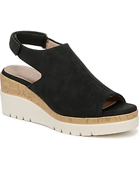 Soul Naturalizer Women's Giselle Peep Toe Slingback Wedge Sandals