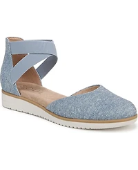 Soul Naturalizer Women's Intro Round Toe Slip On Low Wedge Flats