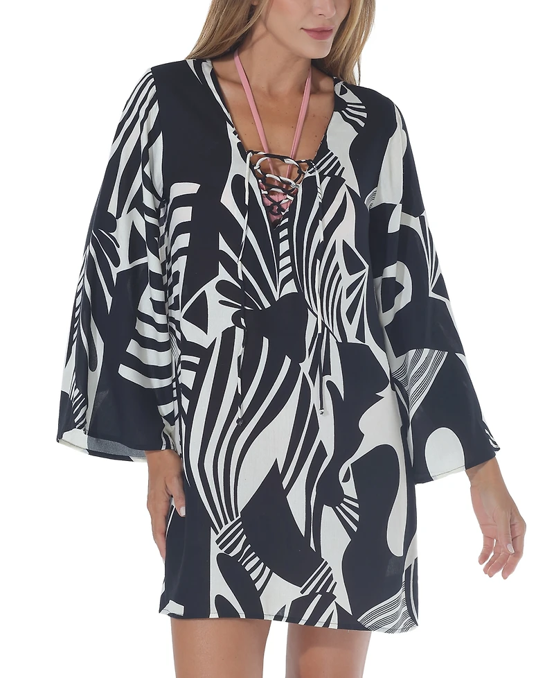 Raviya Women's Printed Tunic Cover-Up