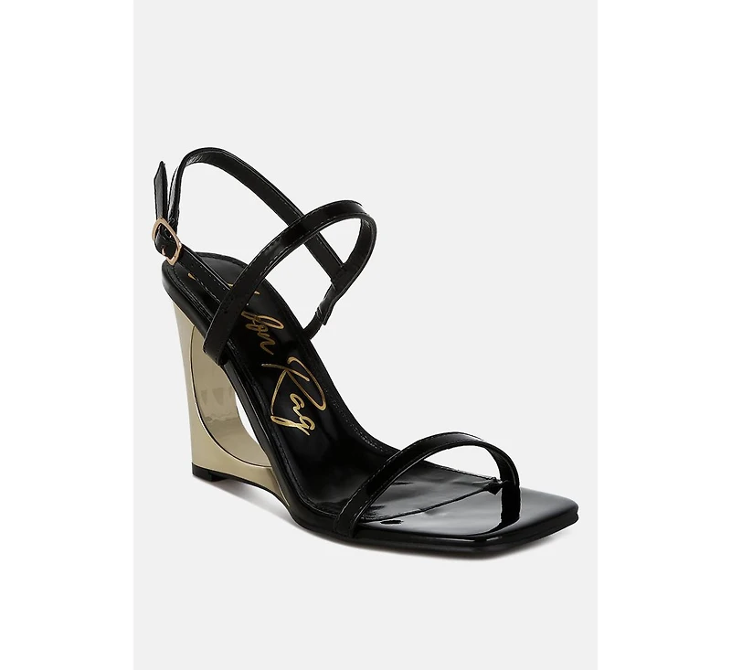 Ladra Metallic Fantasy Wedge Heel Sandals