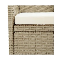 Patio Dining Chairs 2 pcs Poly Rattan Beige