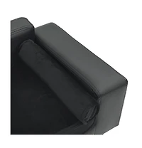 Dog Sofa 31.9"x16.9"x12.2" Faux leather (100% polyurethane) and plush (80% polyester, 20% cotton)