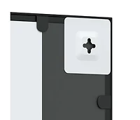 vidaXL Wall Mirror Black 19.7"x39.4" Rectangle Iron