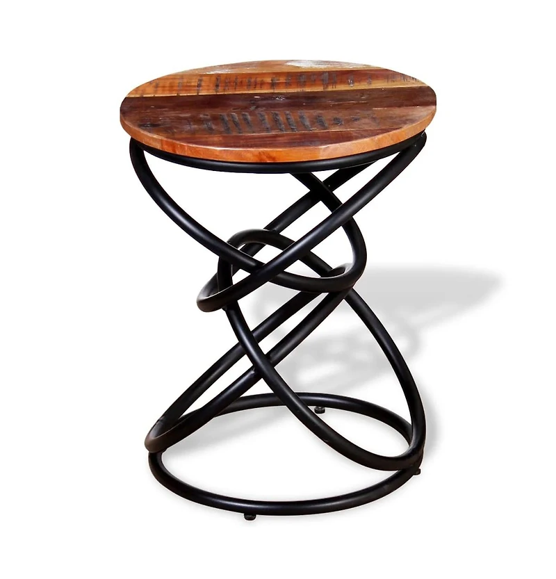vidaXL End Table Solid Reclaimed Wood