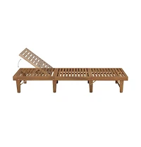 vidaXL Folding Sun Lounger Solid Acacia Wood