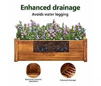 Garden Raised Bed Acacia Wood 29.9"x10.9"x9.8"