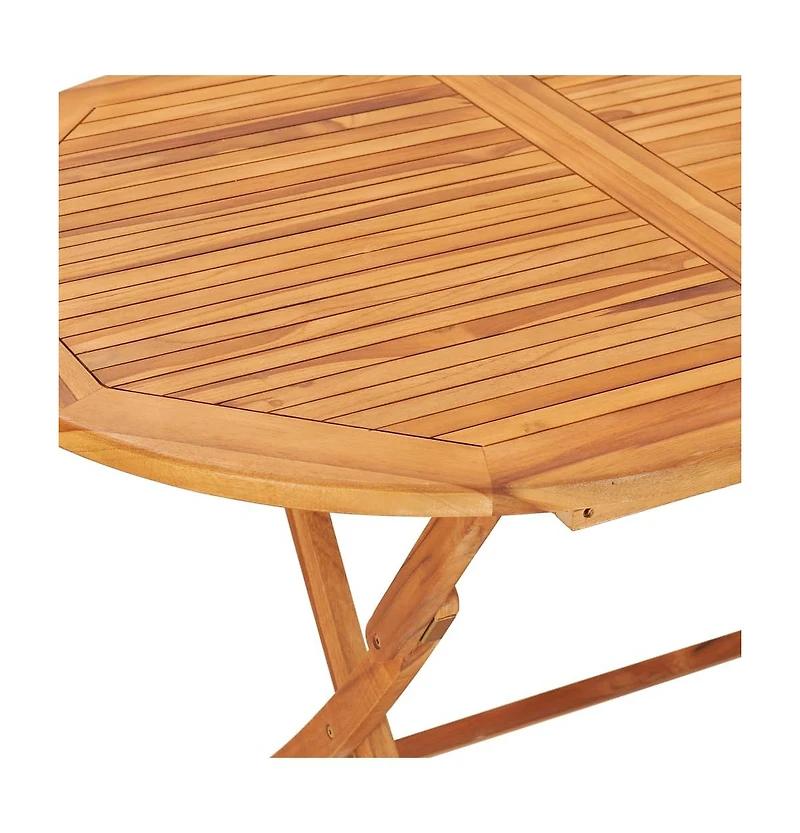 vidaXL Folding Patio Table 62.9"x31.4"x29.5" Solid Teak Wood