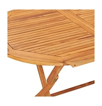 vidaXL Folding Patio Table 62.9"x31.4"x29.5" Solid Teak Wood