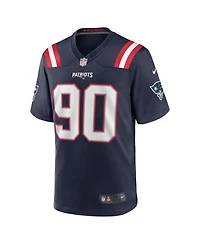 Nike Men's Christian Barmore Navy New England Patriots Player Game Jersey