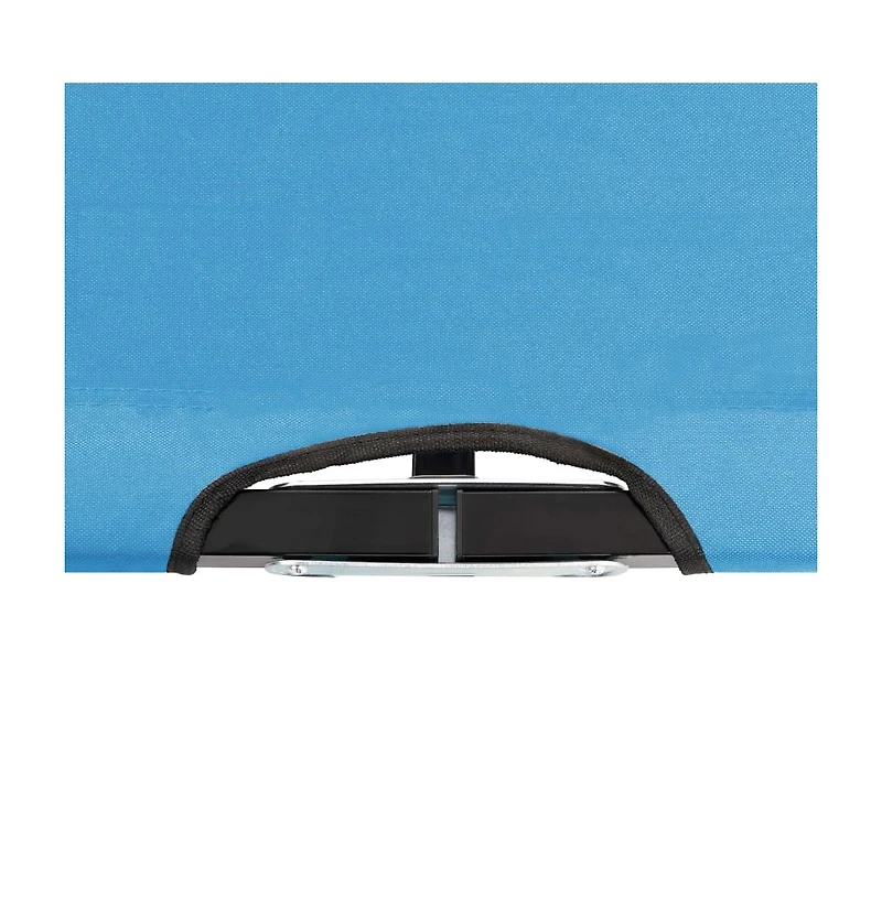 vidaXL Two Person Folding Sun Lounger Blue Steel