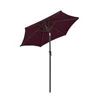 Garden Parasol with Led Lights Bordeaux Red 78.7"x83.1" Aluminum