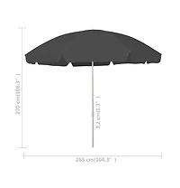 Beach Parasol Anthracite 118.1"