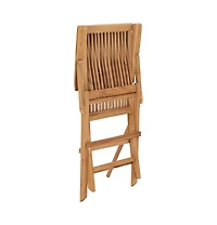 Folding Patio Chairs 2 pcs Solid Teak Wood