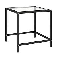 vidaXL Tea Tables 2 pcs Tempered Glass Black