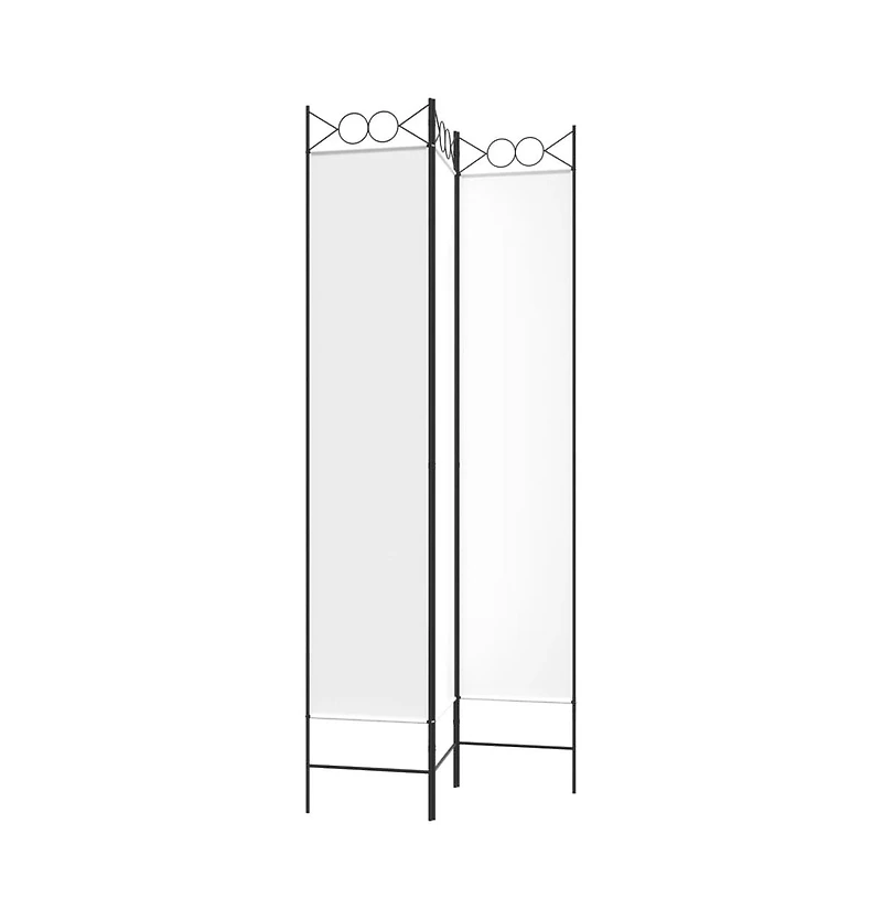 vidaXL 3-Panel Room Divider White 47.2"x86.6" Fabric
