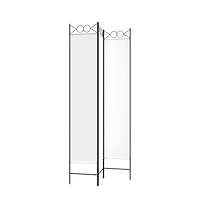 vidaXL 3-Panel Room Divider White 47.2"x86.6" Fabric