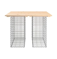 vidaXL Patio Bench Gabion Design 39.4"x40.2"x28.3" Solid Wood Pine