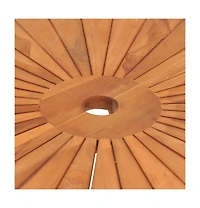 vidaXL Folding Patio Table 33.5"x29.5" Solid Wood Teak