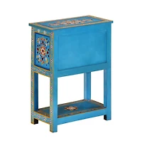 Sideboard Turquoise 21.7"x11.8"x29.9" Solid Wood Mango