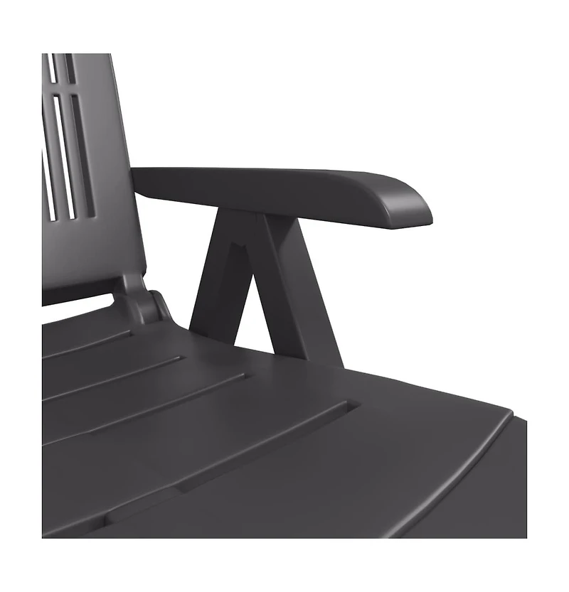 vidaXL Sun Lounger Anthracite Plastic