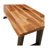 Bench with Live Edge 43.3" Solid Wood Acacia