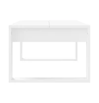 Coffee Table White 40.2"x19.7"x13.8" Engineered Wood
