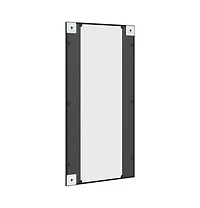 vidaXL Wall Mirror Black 19.7"x39.4" Rectangle Iron