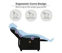 Massage Recliner Chair Black Faux Leather