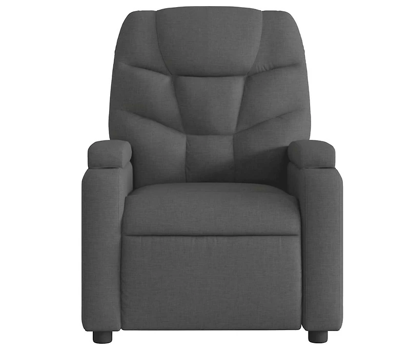 Massage Recliner Chair Dark Gray Fabric
